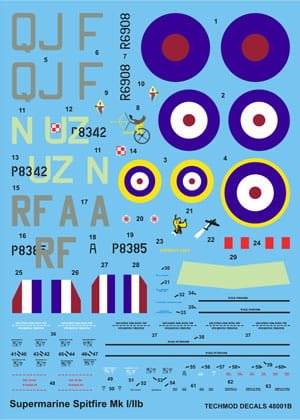 Go to product TECHMOD 48001 - 1:48 Spitfire I/II b