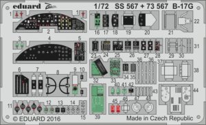 EDUARD 73567 - 1:72 Boeing B-17G cockpit interior
