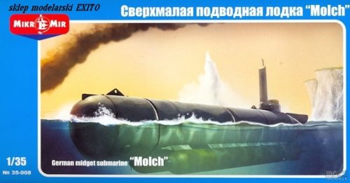 Go to product MIKROMIR 35008 - 1:35 German midget submarine Molch
