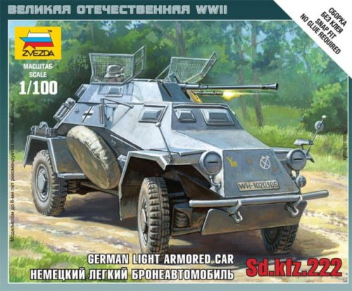 Go to product ZVEZDA 6157 - 1:100 Sd.Kfz.222 Armored Car
