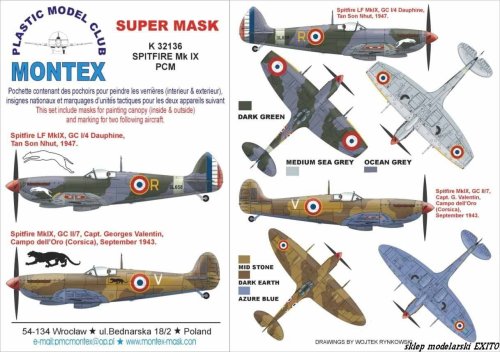 Go to product MONTEX K32136 - 1:32 Spitfire Mk.IX French