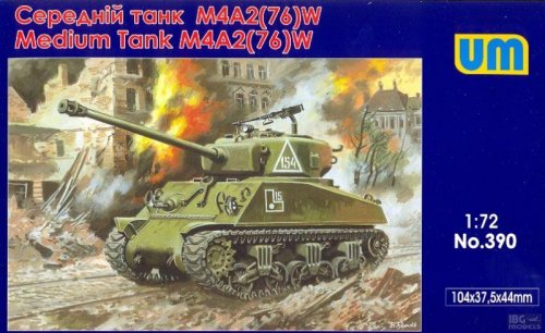 Go to product UNIMODELS 390 - 1:72 Medium Tank Sherman M4A2(76)W