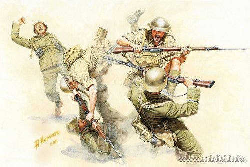 Go to product MASTER BOX 3592 - 1:35 Hand-to-hand fight, British and German Infantry.Northern Africa ,Kit 1