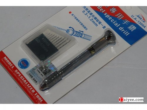 Go to product U-STAR UA91300A - 10 drill bits set 0,3-1,2 mm & pin vise