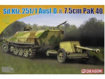 Go to product DRAGON 7369 - 1:72 Sd.Kfz. 251/1 Ausf.D + 7,5 cm PaK40