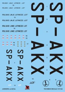 TECHMOD 72114 - 1:72 Junkers Ju-52/3m