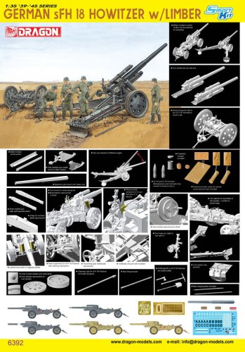 Go to product DRAGON 6392 - 1:35 German sFH 18 Howitzer w/Limber