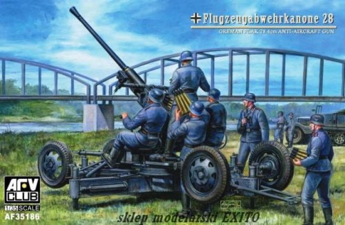 Go to product AFV CLUB 35186 - 1:35 Flugzeugabwehrkanone 28 German FlaK 28 4cm Anti-Aircraft Gun