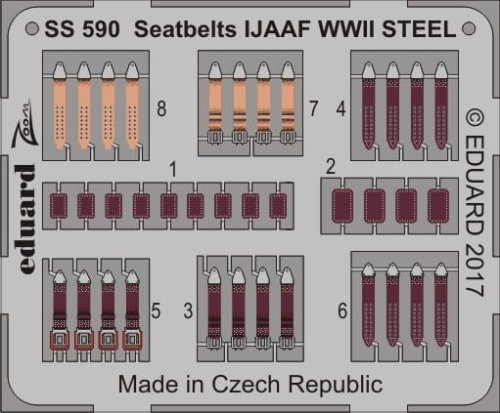 Go to product EDUARD SS590 - 1:72 Seatbelts IJAAF WWII - Steel