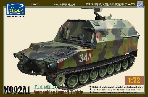 Go to product RIICH MODELS RT72003 - 1:72 M992A1 Field Artillery Ammunition Support Vehicle