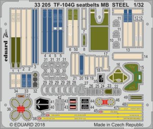 EDUARD 33205 - 1:32 TF-104G seatbelts MB - Steel