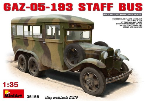 Go to product MINIART 35156 - 1:35 GAZ-05-193 Staff Buss