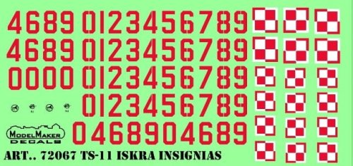 Go to product MODELMAKER D72067 - 1:72 TS-11 Iskra - Insignias