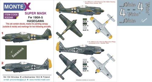 Go to product MONTEX K32348 - 1:32 Focke Wulf Fw 190A-5