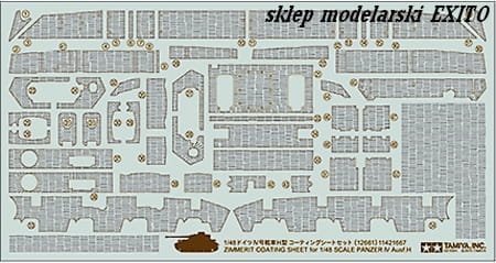 Go to product TAMIYA 12661 - 1:48 Panzer IV H - Zimmerit Coating Sheet