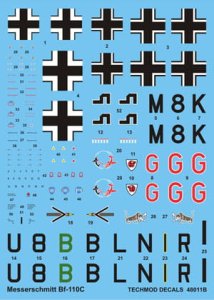 TECHMOD 48011 - 1:48 Messerschmitt Bf-110C