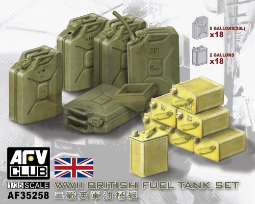 Go to product AFV CLUB 35258 - 1:35 WWII British Fuel Tank Set