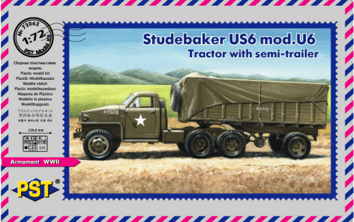 Go to product PST 72062 - 1:72 Studebaker US6 Tractor with semi-trailer