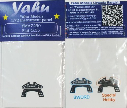 Go to product YAHU YMA7290 - 1:72 Fiat G.55 - Instrument Panel