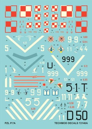 Go to product TECHMOD 72140 - 1:72 PZL P.7