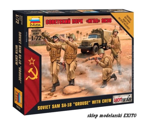 Go to product ZVEZDA 7412 - 1:72 Soviet SAM SA-18 Grouse (9K38 Igła) with Crew