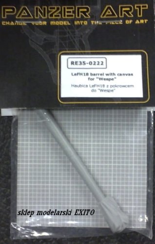 Go to product PANZERART 35222 - 1:35 LeFH18 barrel with canvas cover for Wespe
