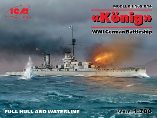 Go to product ICM S.014 - 1:700 Konig WWI German Battleship