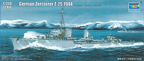 Go to product TRUMPETER 05321 - 1:350 German Zerstorer Z-25
