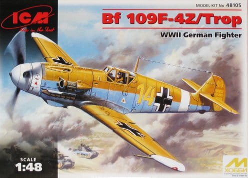 Go to product ICM 48105 - 1:48 Bf 109F-4Z/Trop, German Fighter