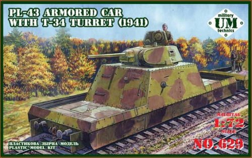 Go to product UNIMODELS 629 - 1:72 Armored car PL-43 with T-34 turret - 1941