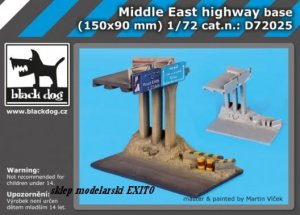 BLACK DOG D72025 - 1:72 Middle East highway base (150 x 90 mm)