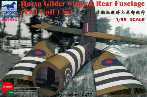 Go to product BRONCO AB 3574 - 1:35 Horsa Glider Wings & Rear Fuselage ( Tail Unit ) Set