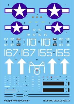 Go to product TECHMOD 72037 - 1:72 Vought F4U-1D Corsair