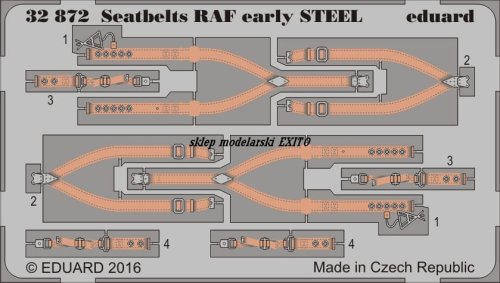 Go to product EDUARD 32872 - 1:32 Seatbelts RAF early - Steel