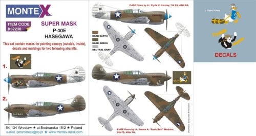 Go to product MONTEX K32238 - 1:32 Curtiss P-40E
