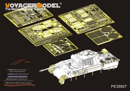Go to product VOYAGER PE35927 - 1:35 WWII German Panther A Late Version Photo Etched set