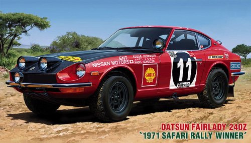 Go to product HASEGAWA HR8 - 1:24 Datsun Fairlady 240Z 71 Safari Rally Winner