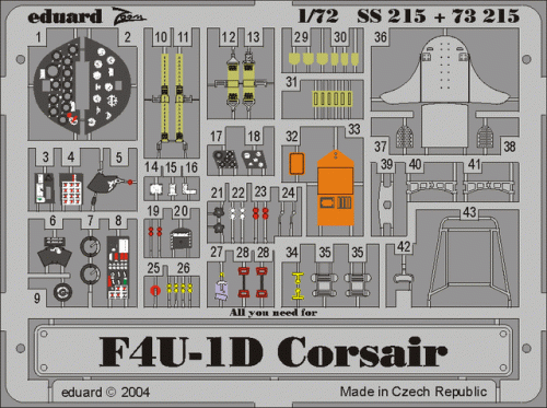 Go to product EDUARD SS215 - 1:72 F4U-1D