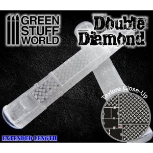GREEN STUFF 1164 - Rolling Pin Double Diamond - Wałek do odciskania tekstur