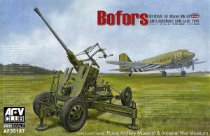 AFV CLUB 35187 - 1:35 QF 40 mm Bofors Mk.III AA Gun Late Type British Version