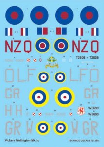 TECHMOD 72133 - 1:72 Vickers Wellington Mk.I C
