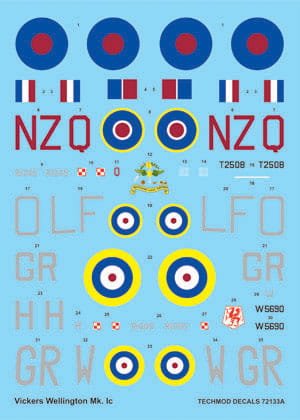 Go to product TECHMOD 72133 - 1:72 Vickers Wellington Mk.I C
