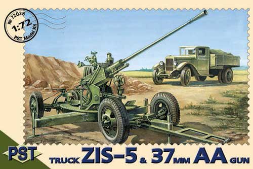 Go to product PST 72028 - 1:72 ZIS-5 Truck with 61-K 37mm AA Gun