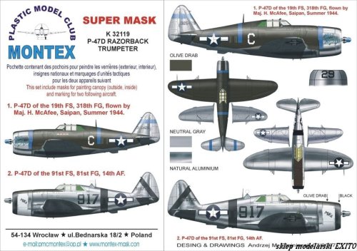 Go to product MONTEX K32119 - 1:32 P-47D Razorback