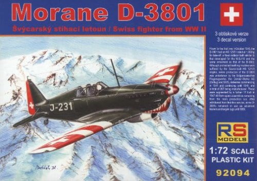 Go to product RS MODELS 92094 - 1:72 Morane D-3801