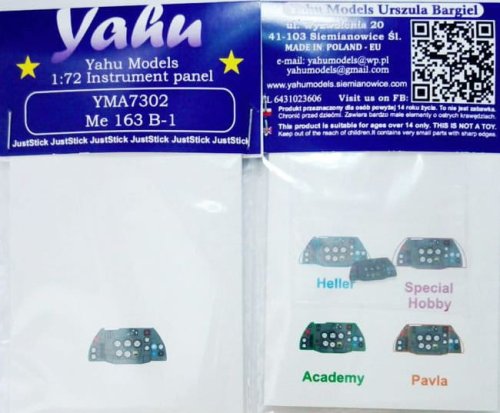 Go to product YAHU YMA7302 - 1:72 Messerschmitt Me-163 B-1 - Instrument Panel