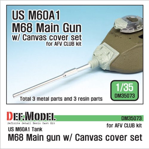Go to product DEF MODEL DM35073 - 1:35 US M60A1 M68 Main gun /w canvas cover set