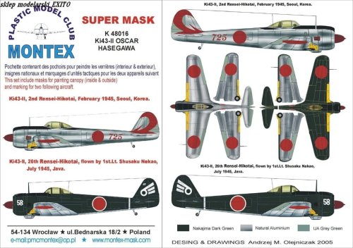 Go to product MONTEX K48016 - 1:48 Ki-43 II Oscar