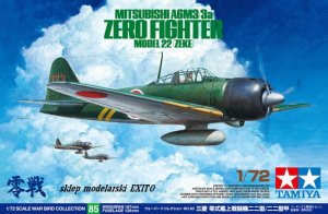 TAMIYA 60785 - 1:72 Mitsubishi A6M3/A6M3a Zero Fighter Model 22