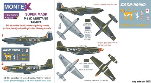 Go to product MONTEX K32282 - 1:32 P-51D Mustang